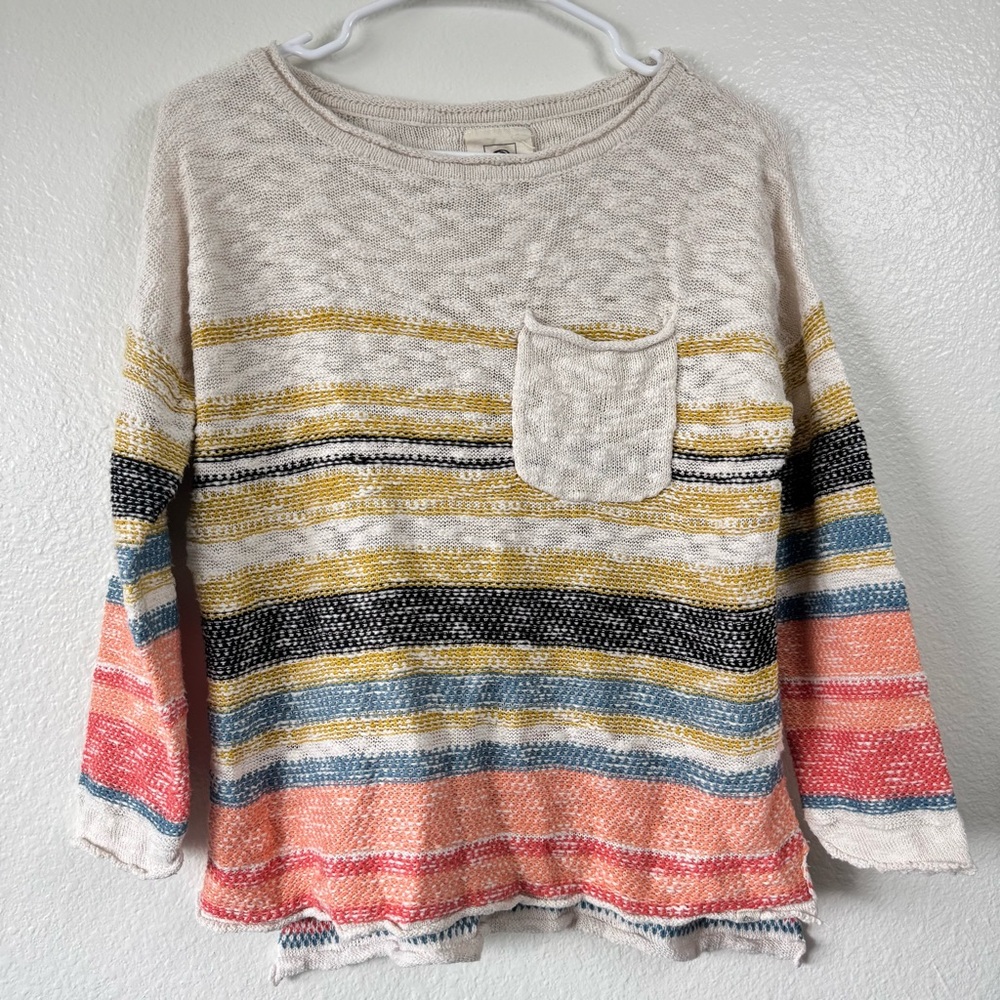 Rip Curl Cream Knit Sweater Size Small